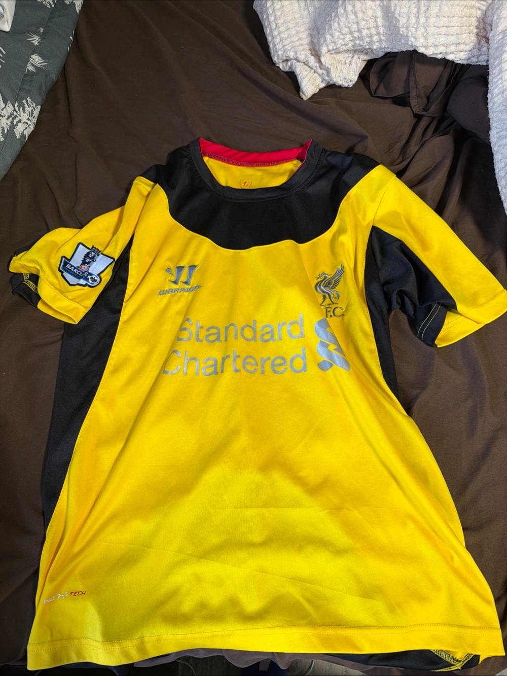 2012/13 Liverpool Kids Yellow and Black Short-Sleeve GK Soccer Jersey Reina 25